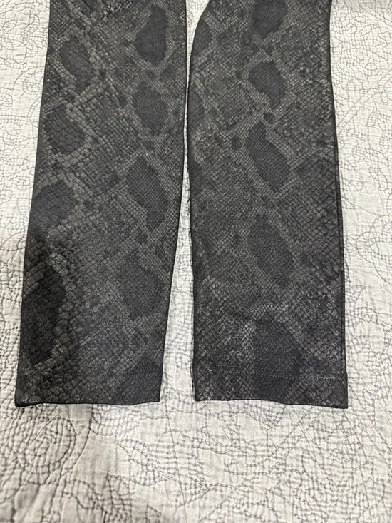 INC International Concepts Black Snake-Print Leggings - Picture 6 of 7